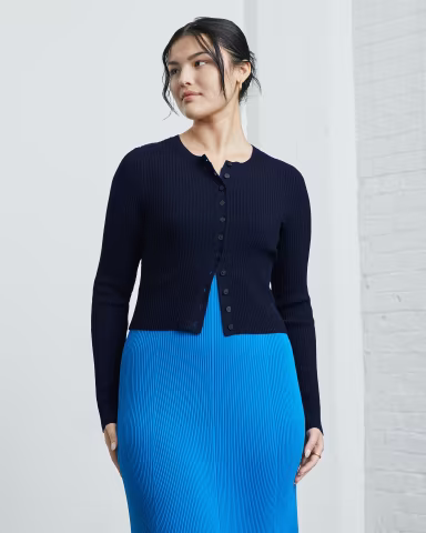 The Ribbed Cropped Cardigan